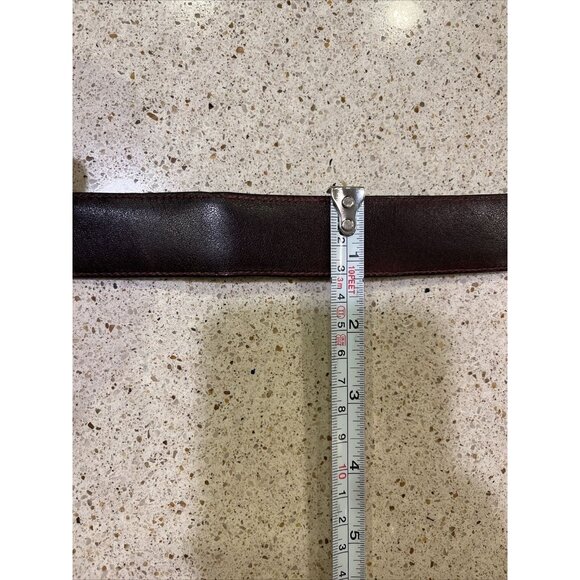 vintage USA handmade TRAFALGAR leather belt 34 brown - Picture 9 of 11